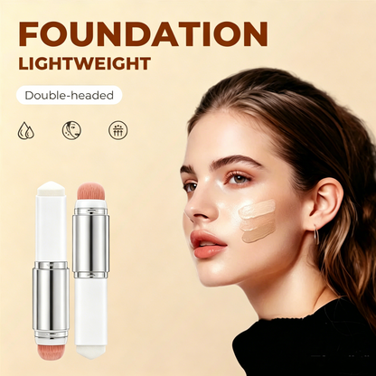 🎁Last Day BUY 1 GET 1 FREE🎁Cover Cream Stick V w/ Detachable Brush - Korean Skin Care Color-Changing Foundation Stick with Collagen Capsules (0.45 oz)