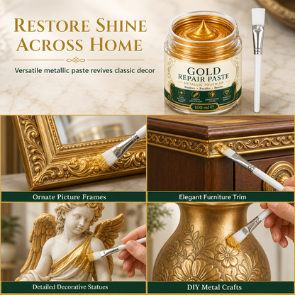 Gold/Silver Metallic Refinishing Repair Paste with Brush